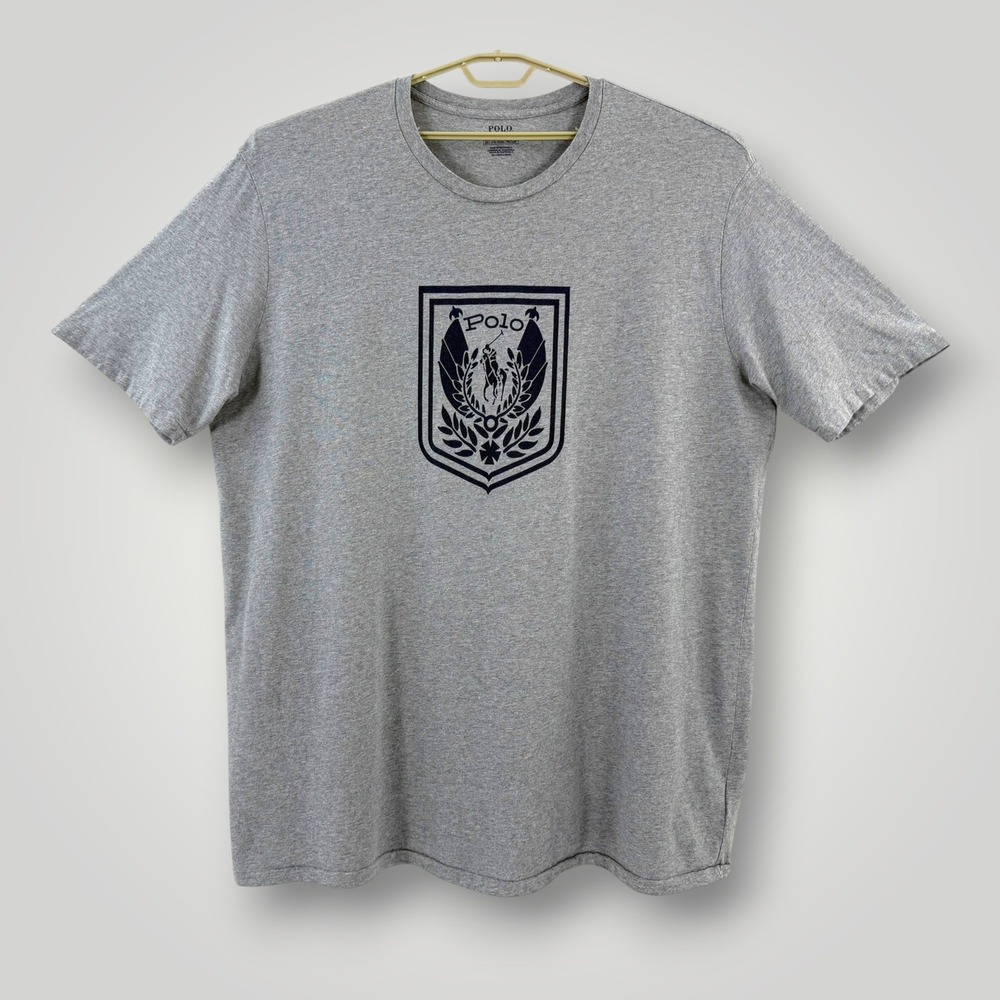 Polo Ralph Lauren Mens 3XLT Gray Crest Graphic T-Shirt Short Sleeve Tall Big